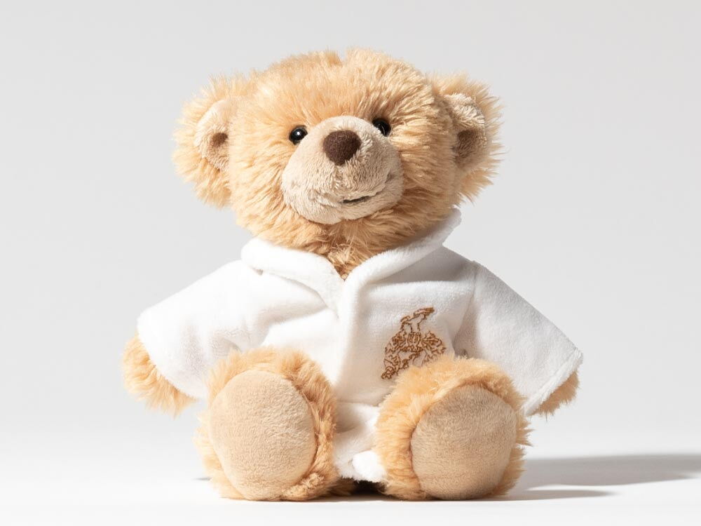 Teddy im Bademantel - ein Produkt des Hotel Vier Jahreszeiten in Hamburg