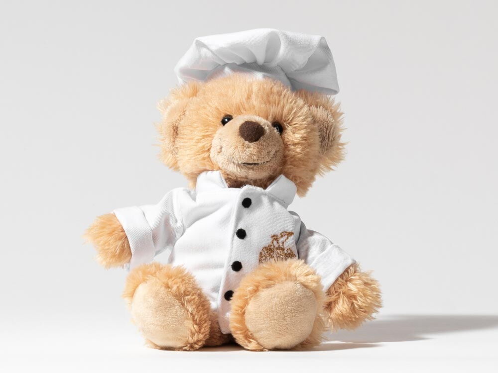 Koch-Teddy von Vorne - Ein Produkt des Hotel Vier Jahreszeiten in Hamburg