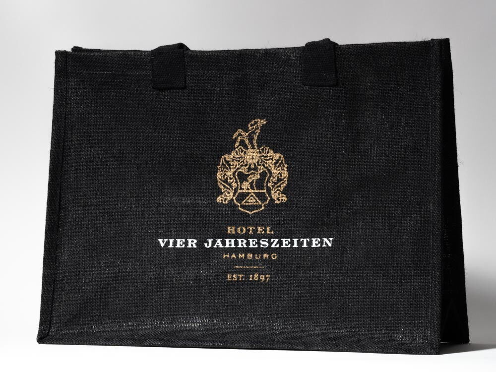 HVJ Jutetasche - Ein Produkt des Hotel Vier Jahreszeiten in Hamburg