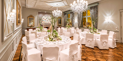 Hotel Vier Jahreszeiten - Jahreszeiten Salon - Wedding Set-up runde Tische