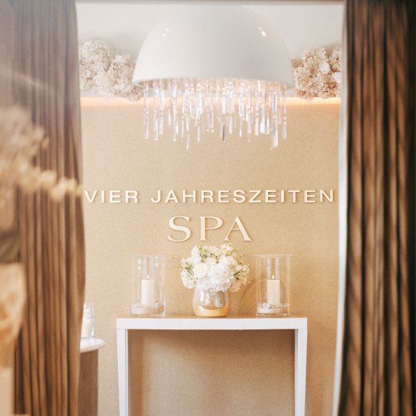 Entrance to the Spa & Fitness area at the Hotel Vier Jahreszeiten